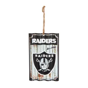 Oakland Raiders, Metal Corrugate Ornament,3ot3822mc