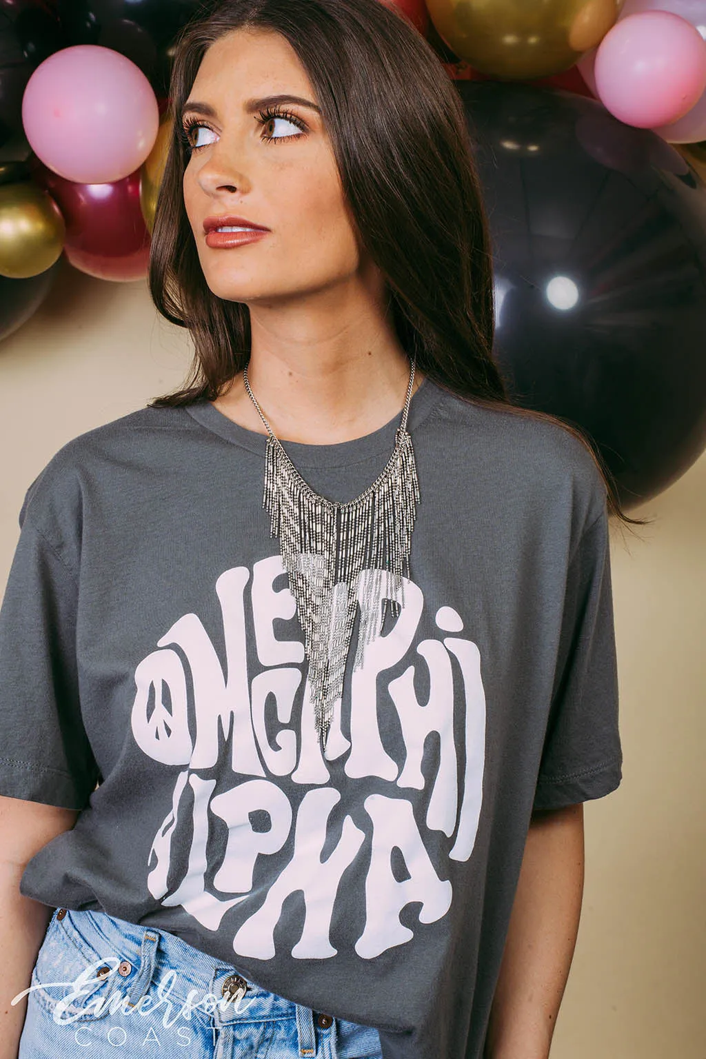 Omega Phi Alpha Peace Sign Tee