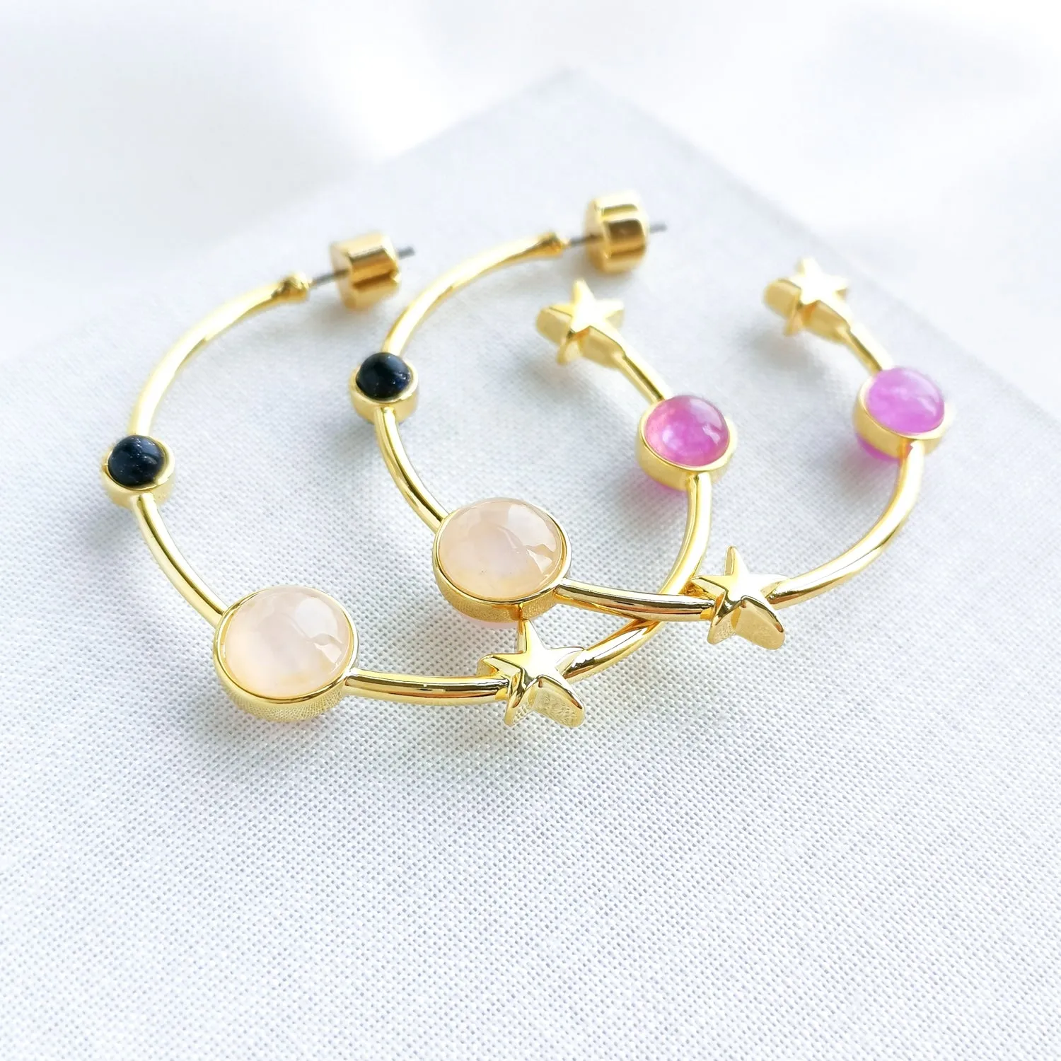 On The Rocks Hoop Earrings