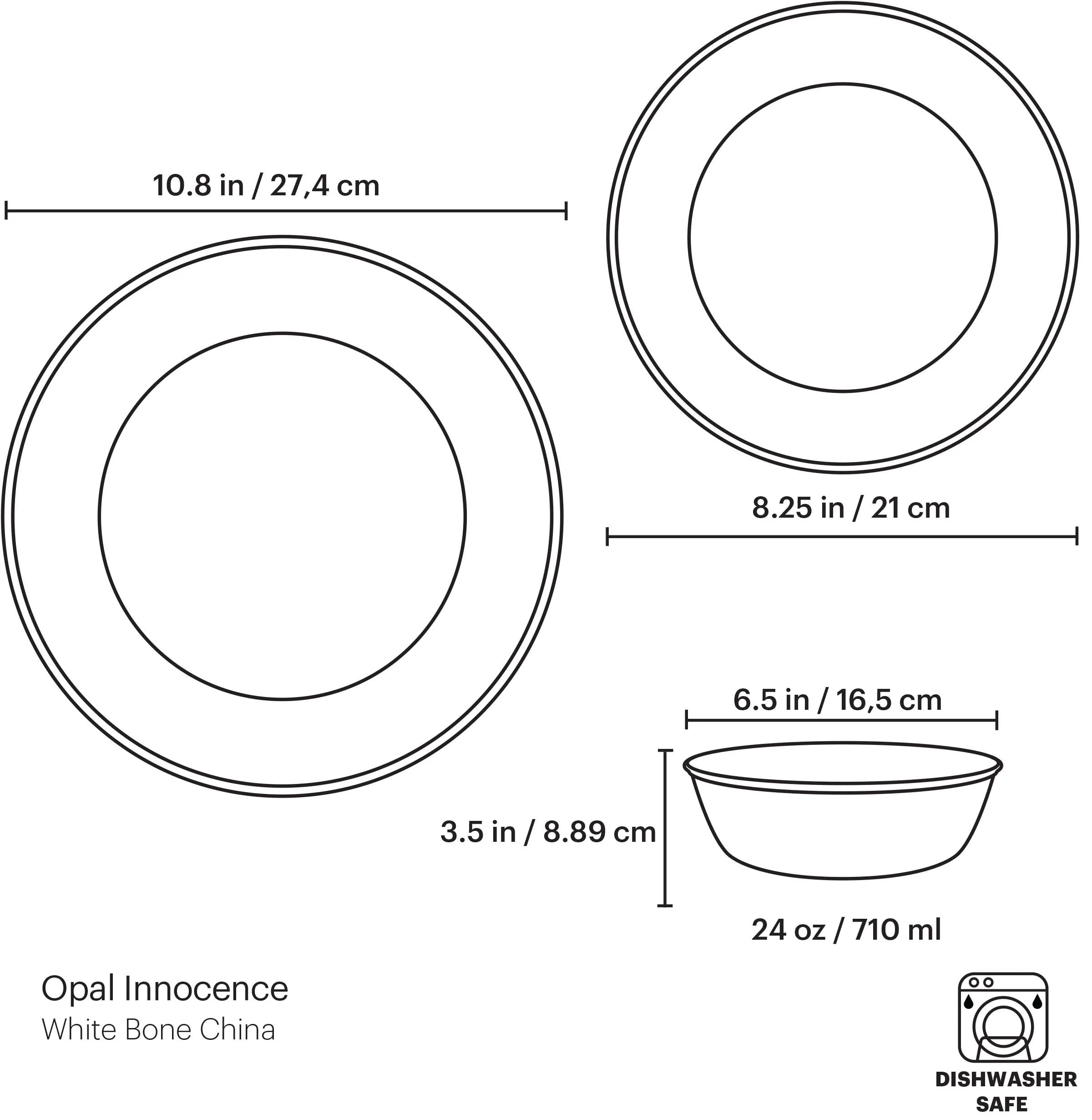Opal Innocence 3-Piece Place Setting