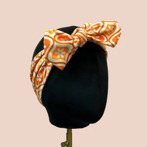 Orange Couch Top Knot Headband