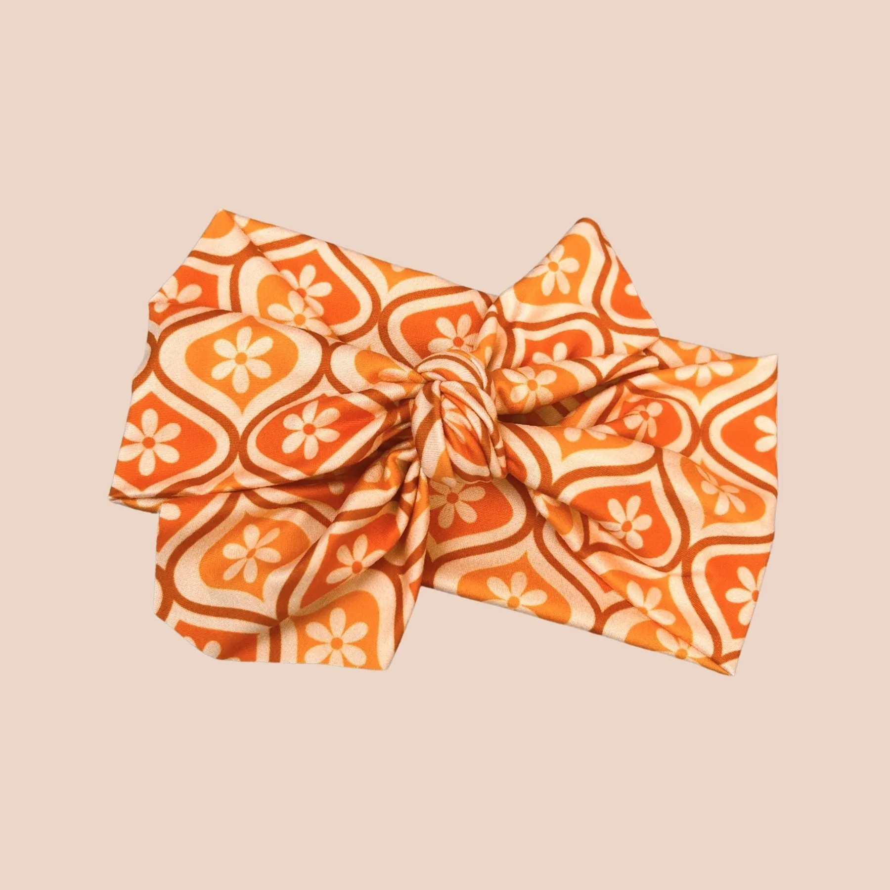 Orange Couch Top Knot Headband