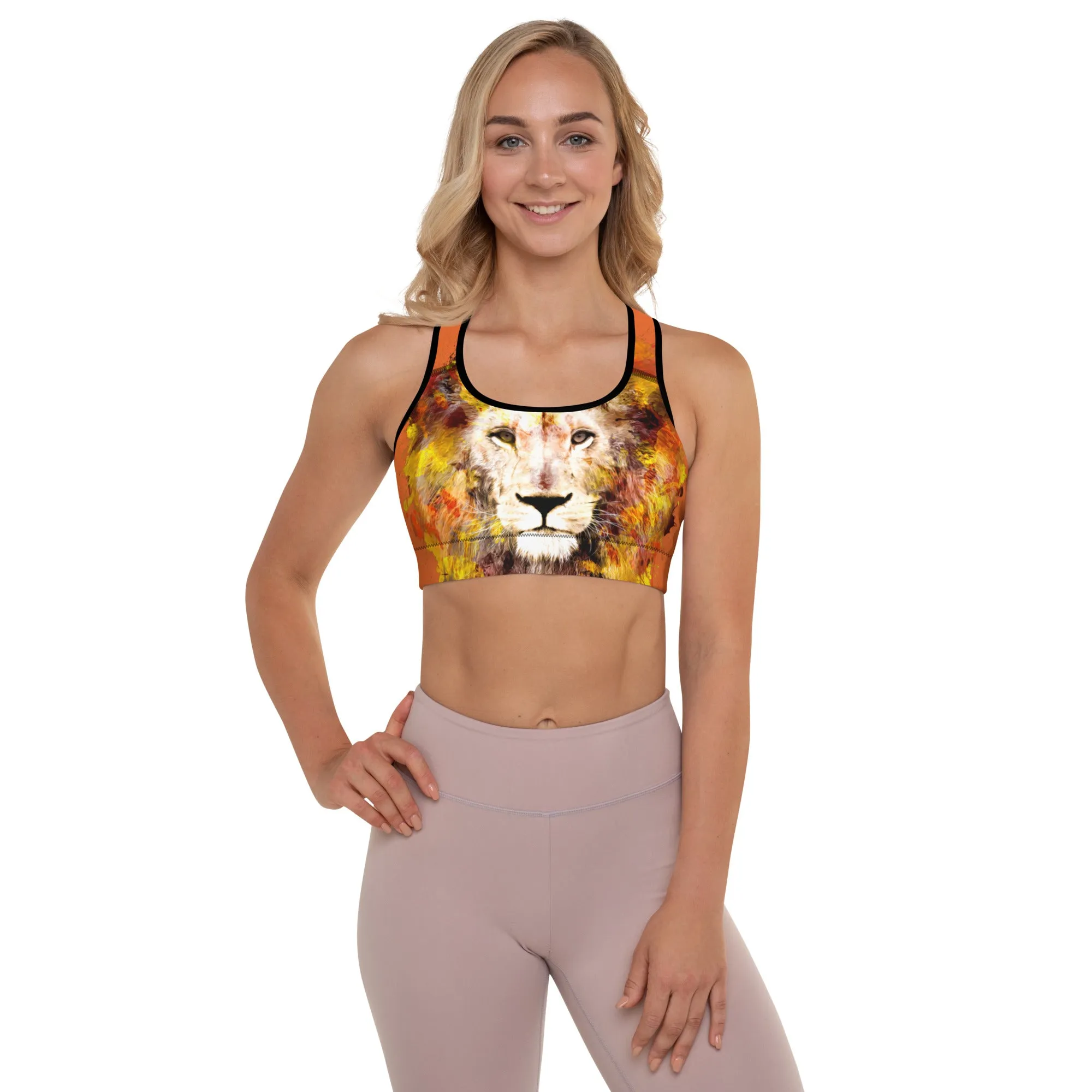 Orange/Lion Sports Bra