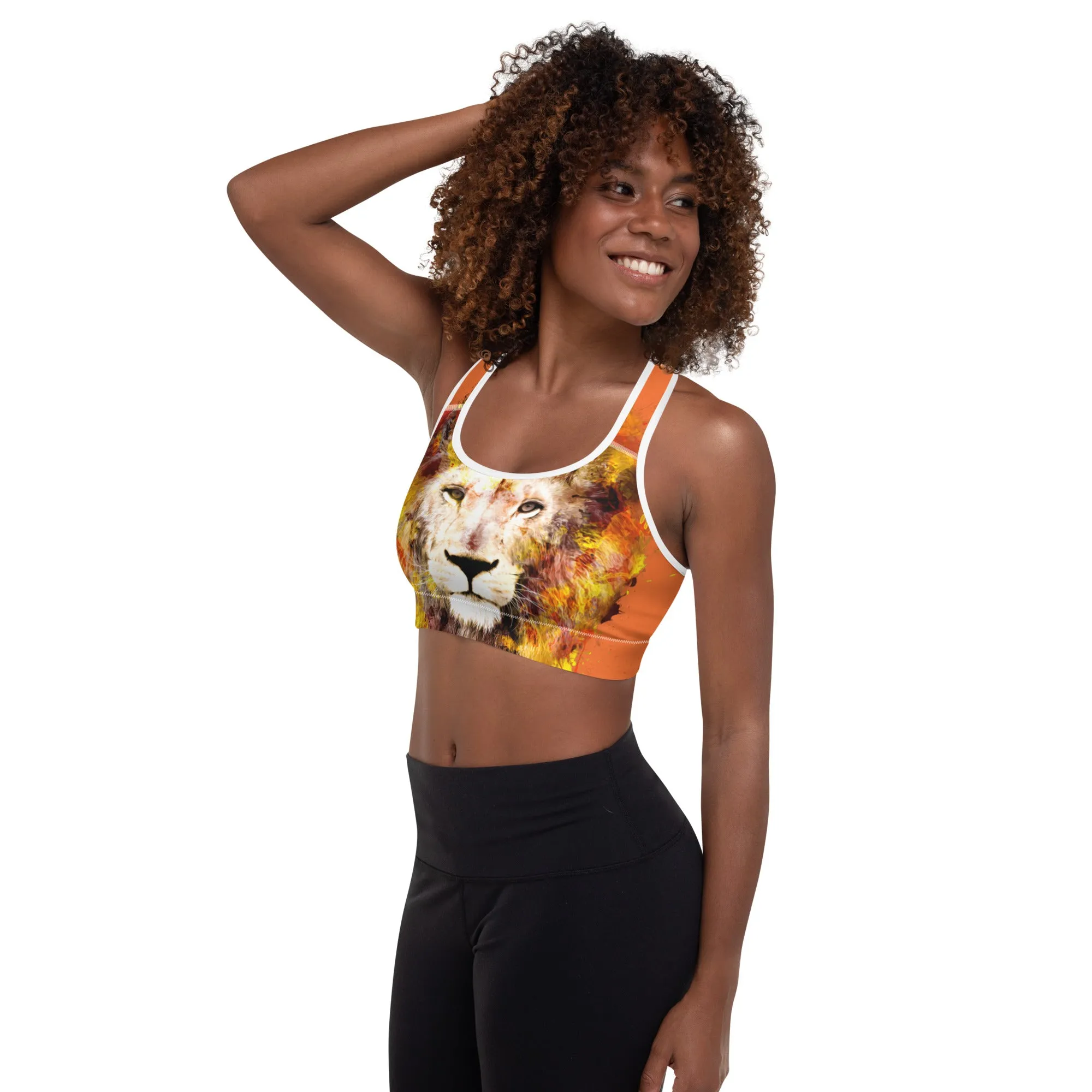 Orange/Lion Sports Bra