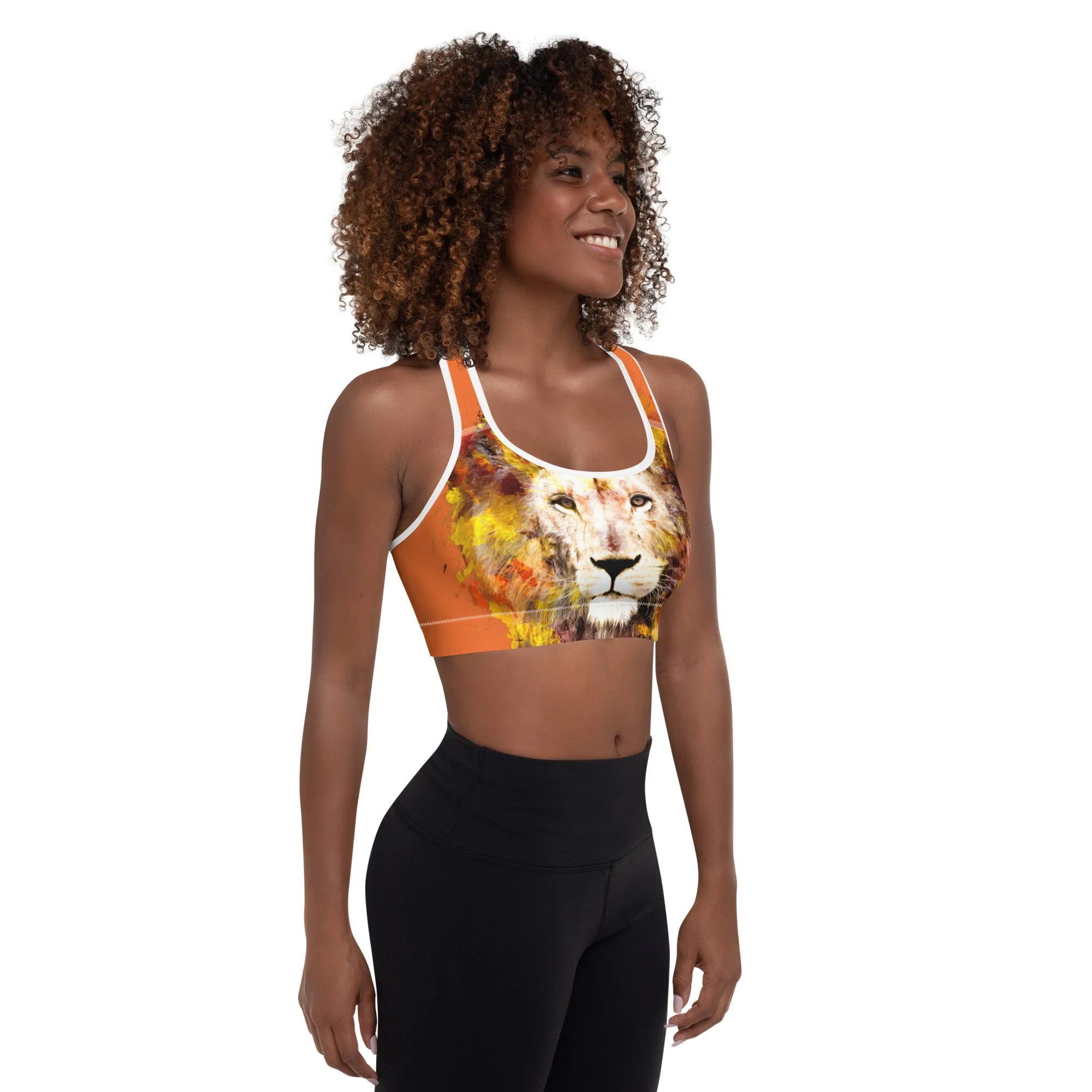 Orange/Lion Sports Bra