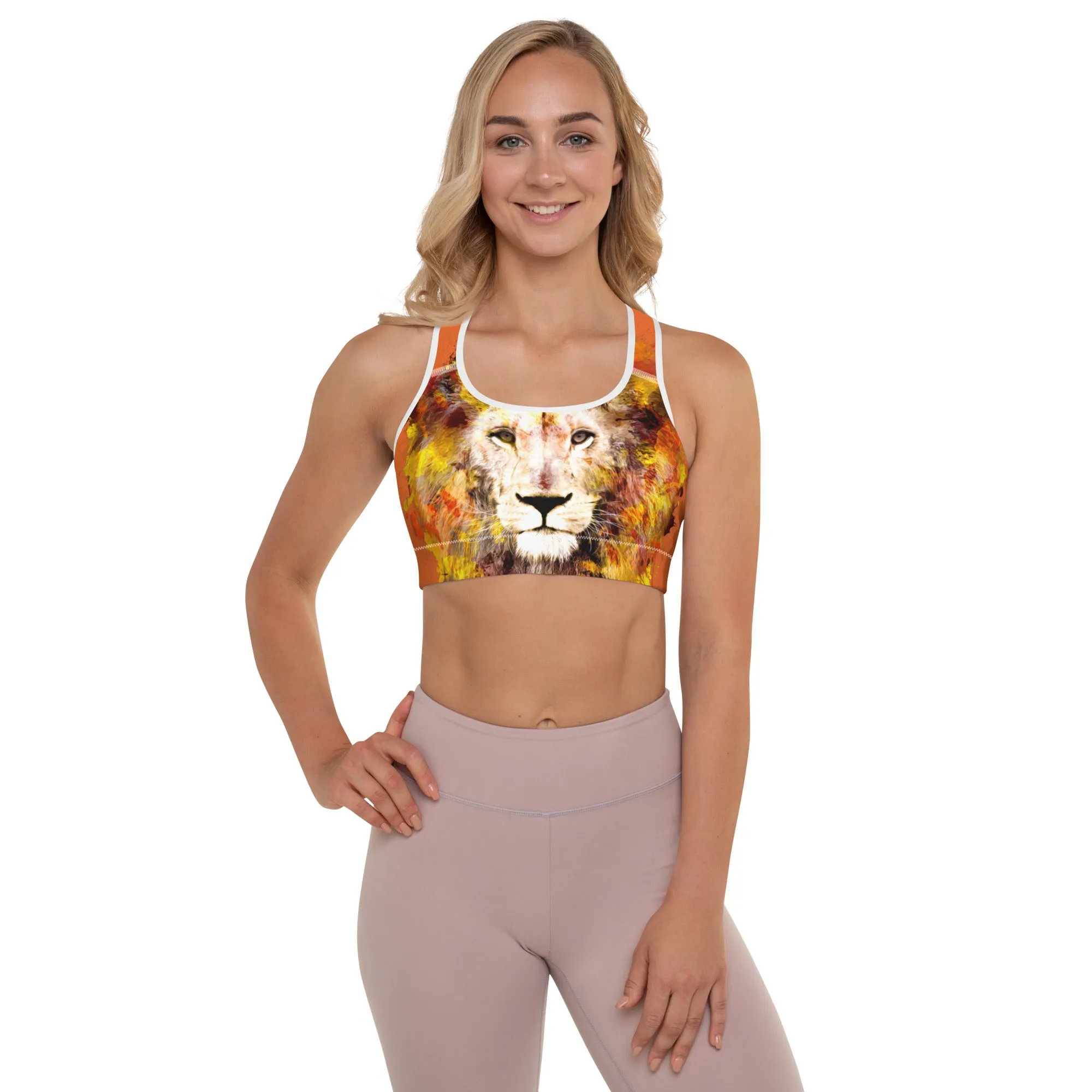 Orange/Lion Sports Bra