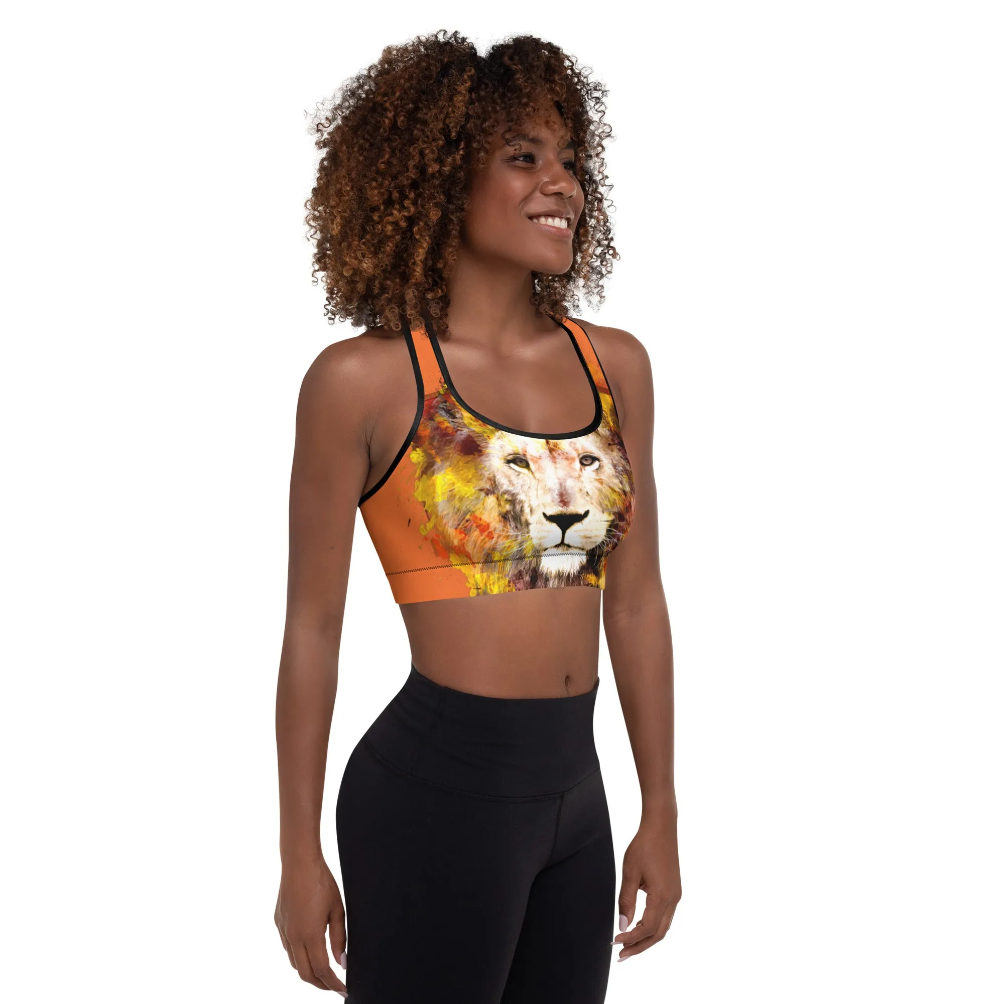Orange/Lion Sports Bra