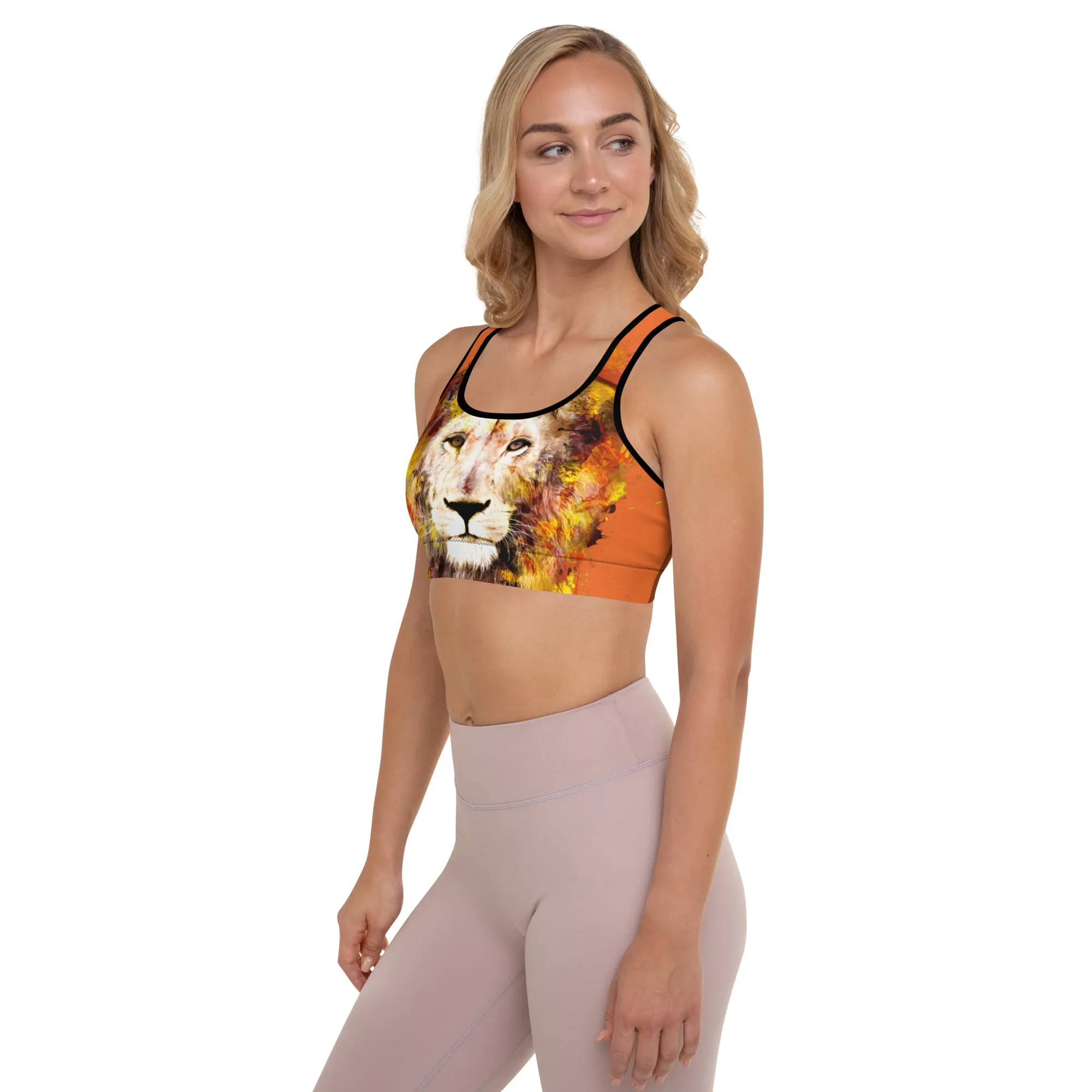 Orange/Lion Sports Bra