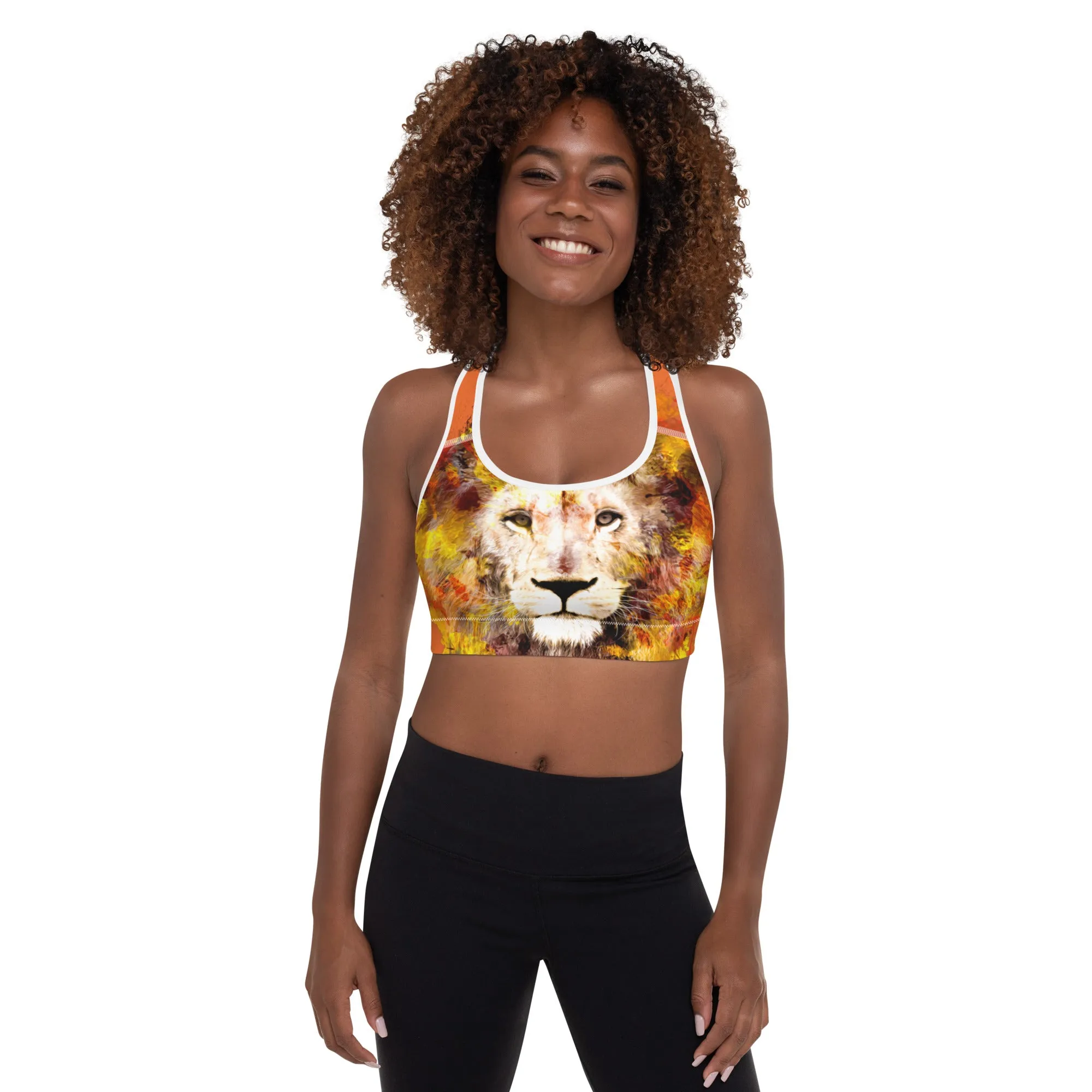 Orange/Lion Sports Bra