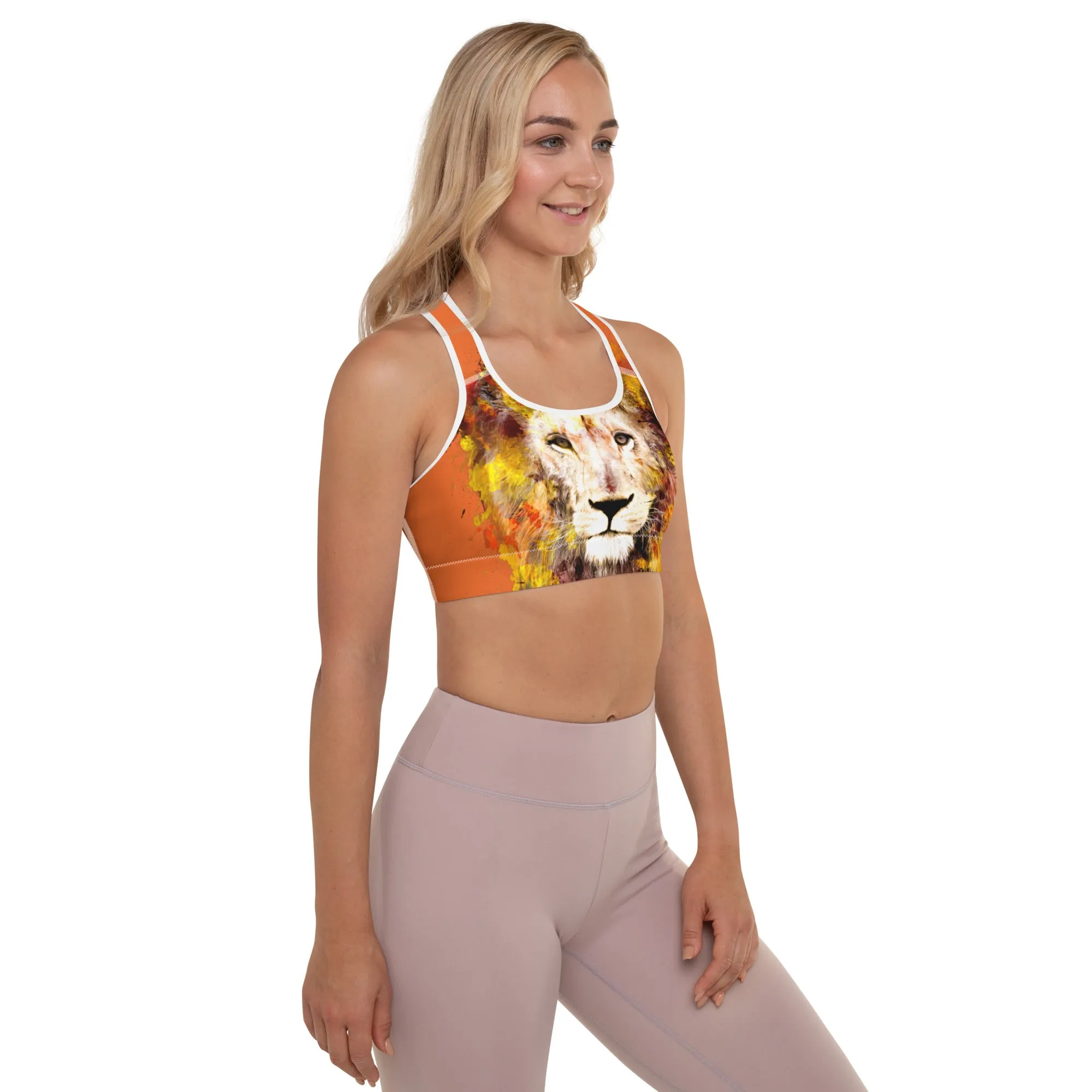 Orange/Lion Sports Bra