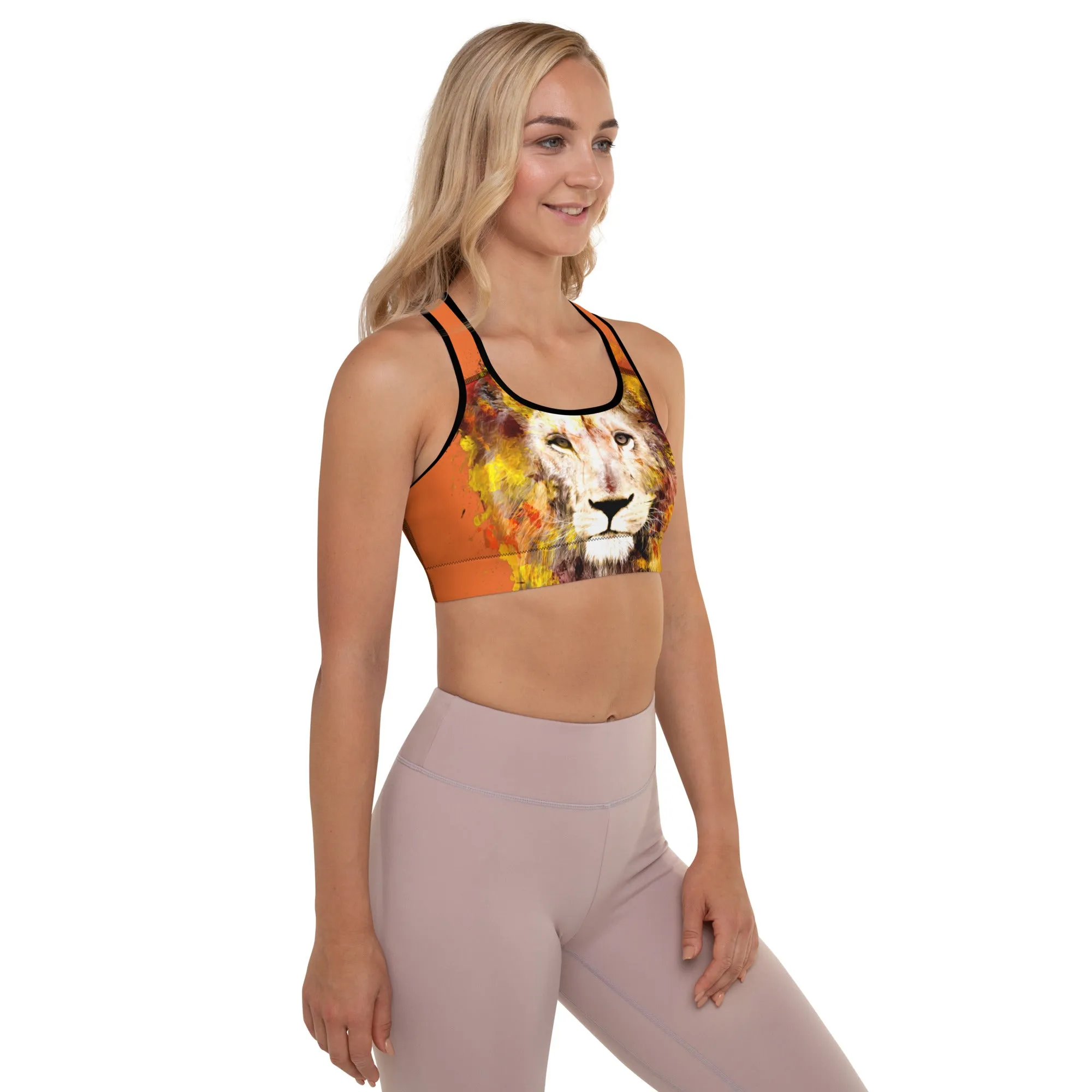 Orange/Lion Sports Bra