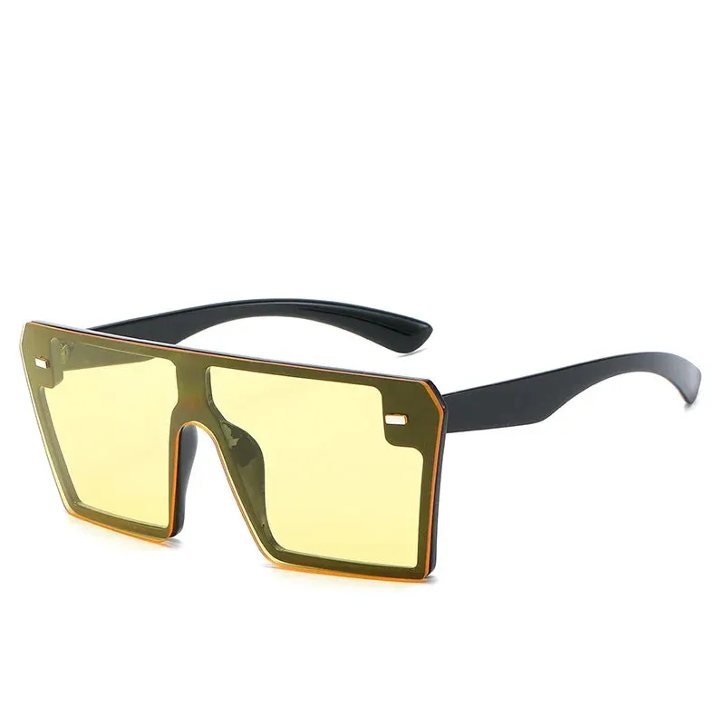 Oversize Square Sunglasses Women Retro Gradient Sun Glasses Men Blue Big Frame Vintage Eyewear UV400