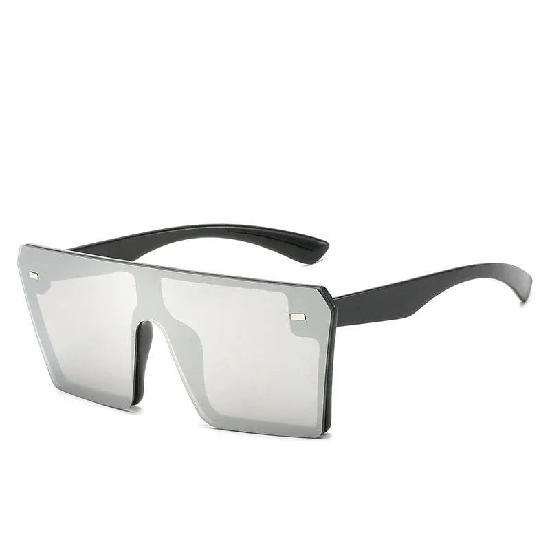 Oversize Square Sunglasses Women Retro Gradient Sun Glasses Men Blue Big Frame Vintage Eyewear UV400