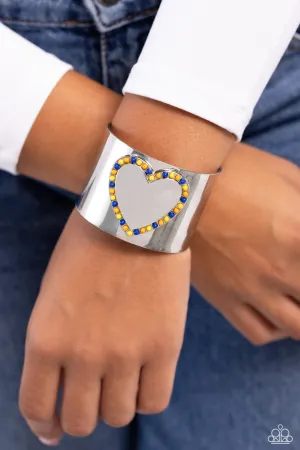 Paparazzi Cuffing Season - Yellow Cuff Bracelet