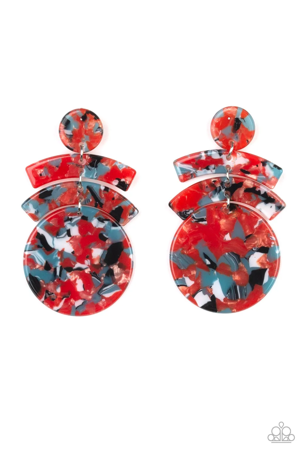 Paparazzi - In The HAUTE Seat - Orange Earrings