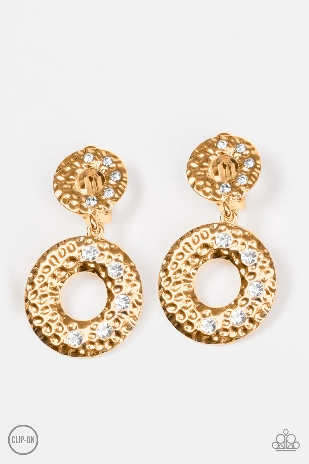 Paparazzi - Sophisticated Shimmer - Gold Earrings