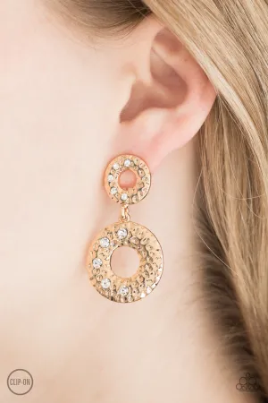 Paparazzi - Sophisticated Shimmer - Gold Earrings