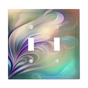Pastel Abstract Art Decorative Switch Plate Cover with Beveled Edges, 2 Sizes, Creative Home Decor