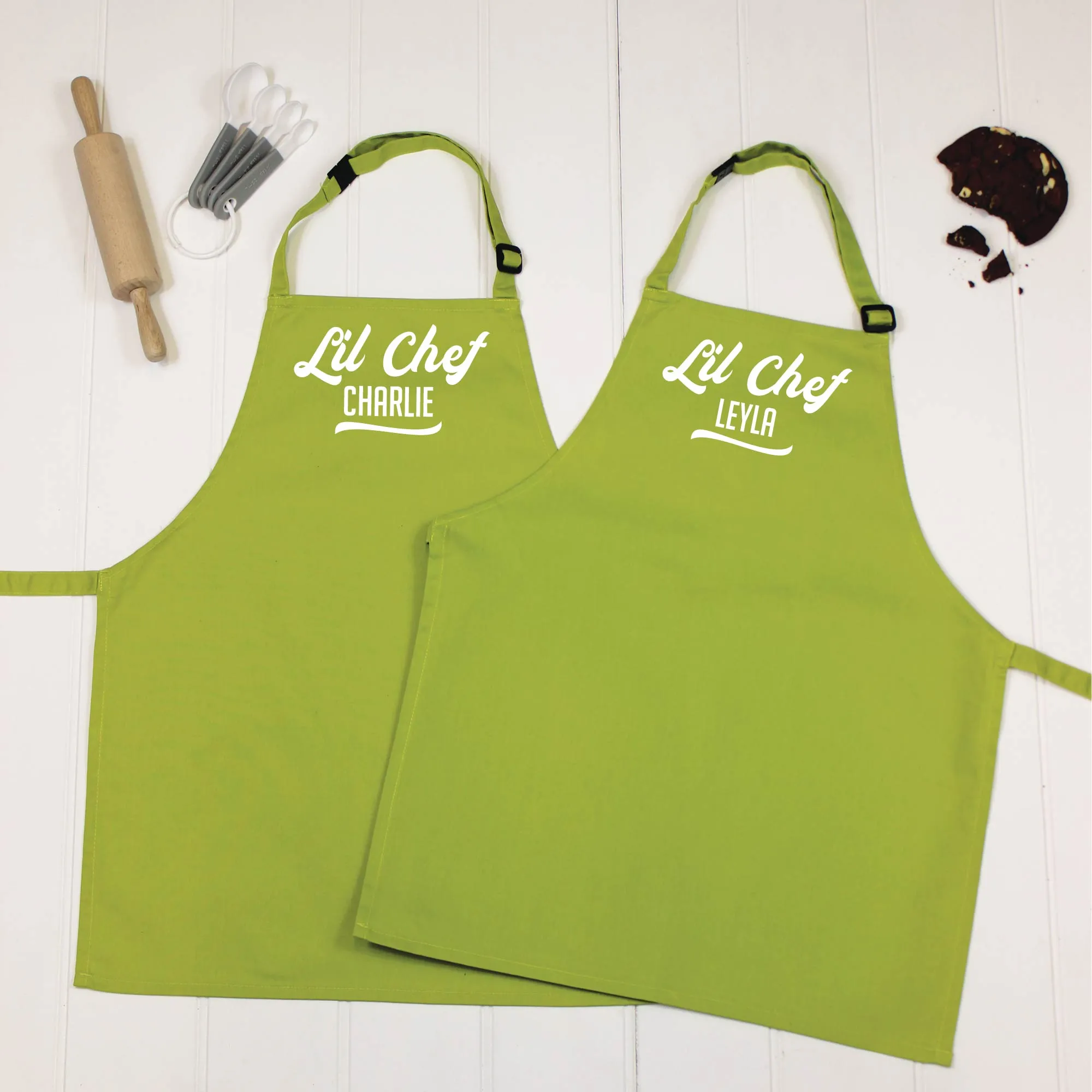 Personalised Kids Apron Set Retro Style