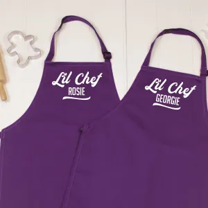 Personalised Kids Apron Set Retro Style