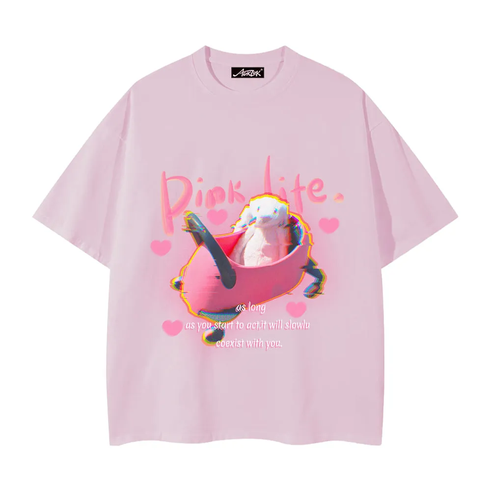 Pink Life Bunny T-shirt