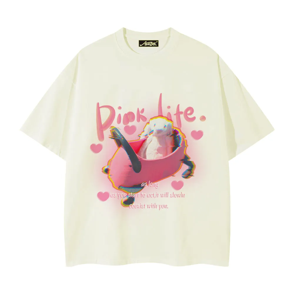 Pink Life Bunny T-shirt