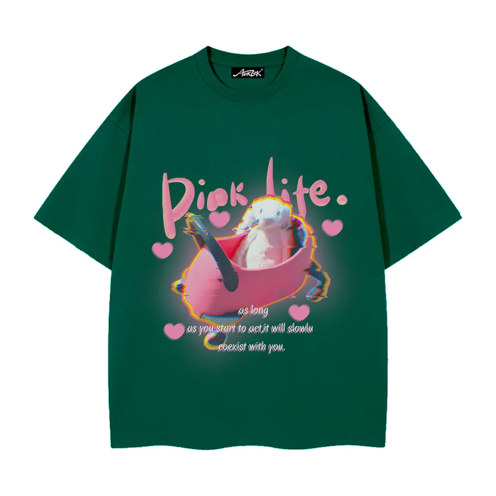 Pink Life Bunny T-shirt
