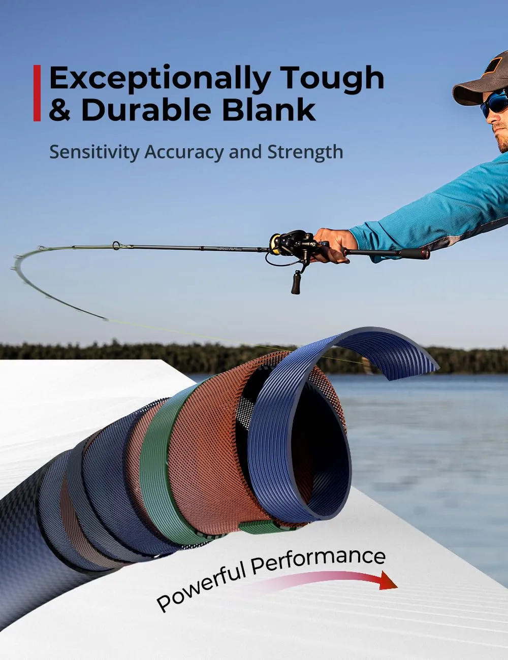 Piscifun Torrent Spinning Rod, Portable 2 Piece Spinning Fishing Rod, Durable Lightweight Sensitive Spin Rod (7'0" MH-F)