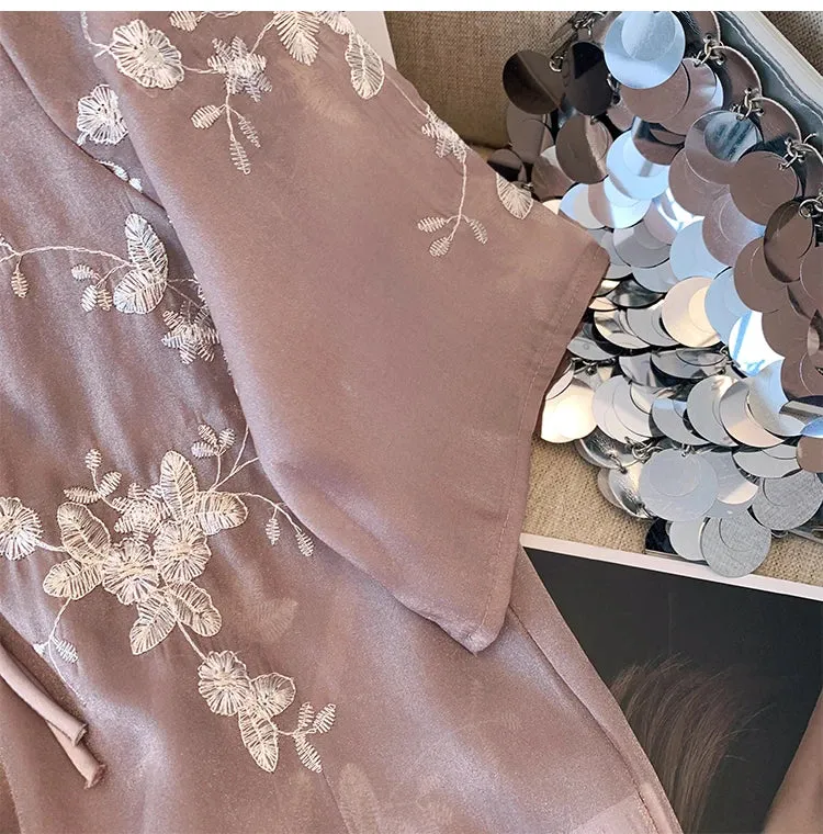 Plus Size Casual Chiffon Loose Chinese Style Blouse