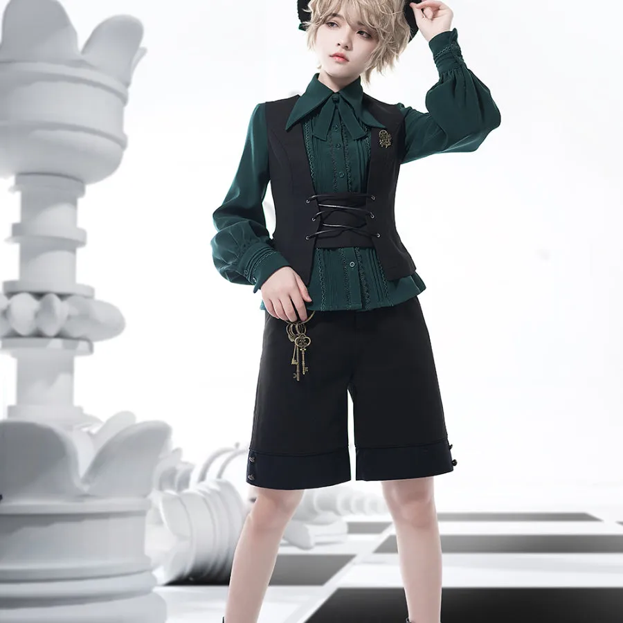 PRE-SALE Retro Elegant Little Prince Gothic Ouji Lolita Vest S22464