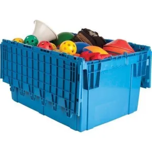 Premium Heavy-Duty Attached Lid Container - Blue
