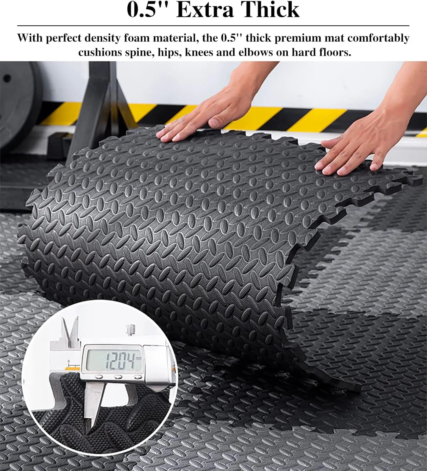 Premium Puzzle Fitness Mat – EVA Interlocking Foam Floor Tiles – Non-Slip, Durable, Waterproof – Protective Sports Flooring for Home Gym, Yoga, Kids Play Area – Easy Assembly & Customizable