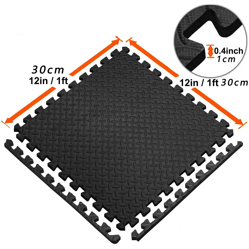 Premium Puzzle Fitness Mat – EVA Interlocking Foam Floor Tiles – Non-Slip, Durable, Waterproof – Protective Sports Flooring for Home Gym, Yoga, Kids Play Area – Easy Assembly & Customizable