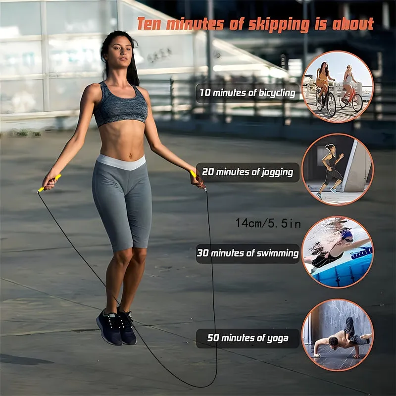 Premium Sports Jump Rope for Adults – 3m Adjustable Steel Wire Rope for Fitness, Weight Loss, and Physical Education, Durable Aluminum Handles, Ideal for College Entrance Exam Training and Endurance Workouts