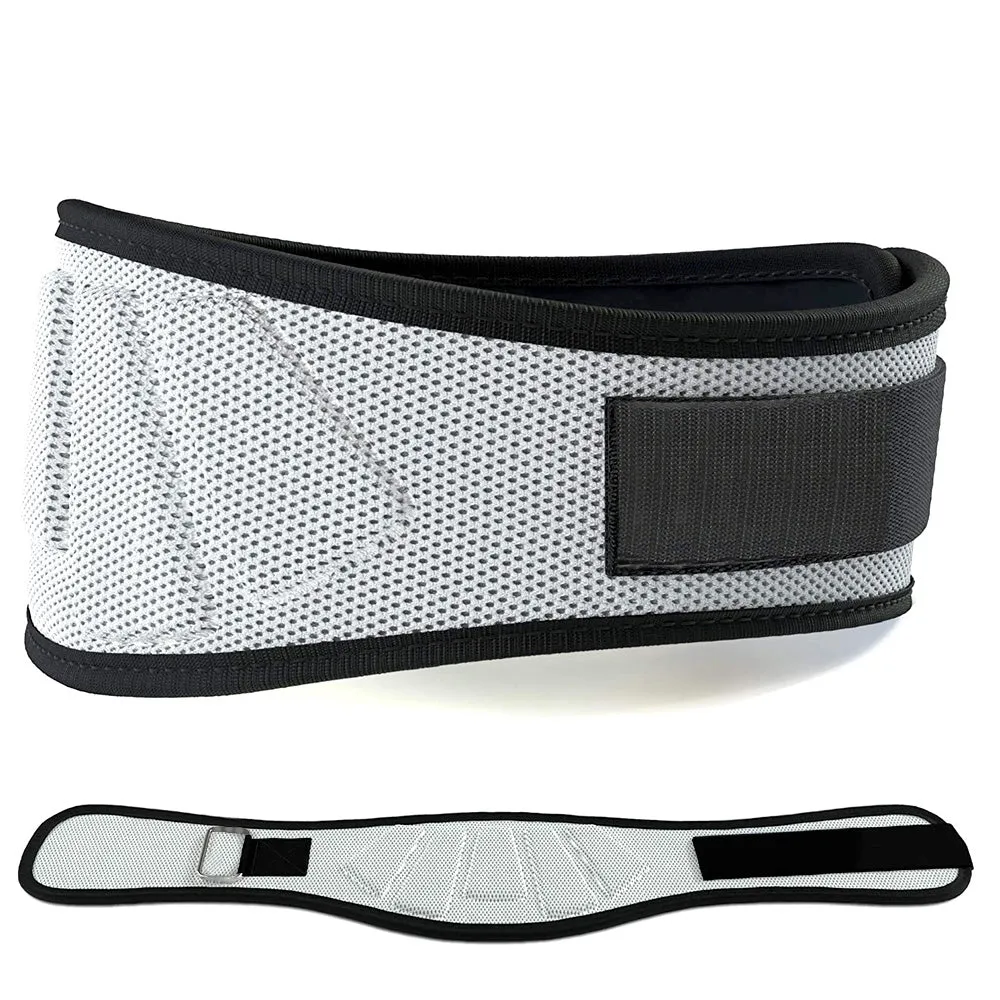 Premium Sports Weight Lifting Belt – Gym Workout Lumbar Back Support for Powerlifting, Strength Training, Squats, Weightlifting, Adjustable Nylon Waist Belt, Durable & Lightweight Design for Men and Women