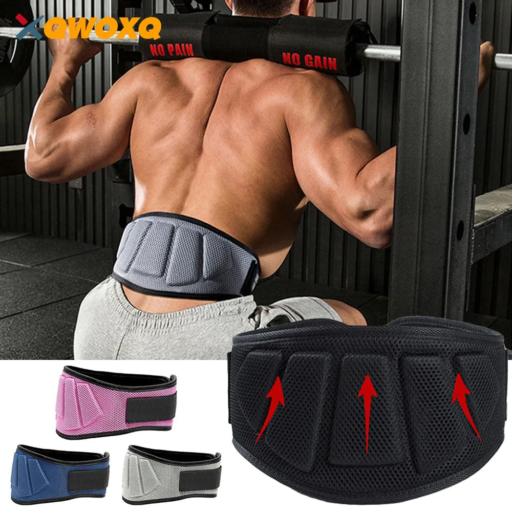 Premium Sports Weight Lifting Belt – Gym Workout Lumbar Back Support for Powerlifting, Strength Training, Squats, Weightlifting, Adjustable Nylon Waist Belt, Durable & Lightweight Design for Men and Women