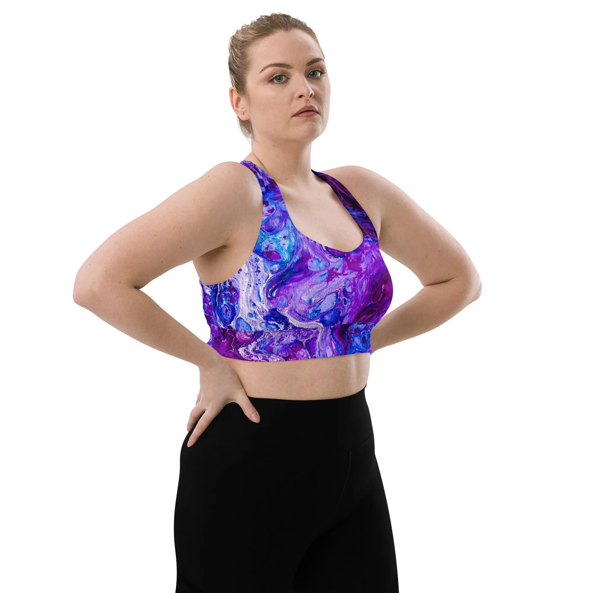 Purple Haze Longline Sports Bra