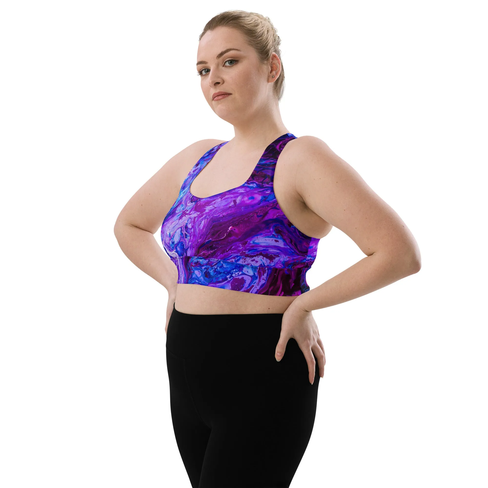 Purple Haze Longline Sports Bra