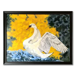 "Veritas" Swan Animal Painting 40x30