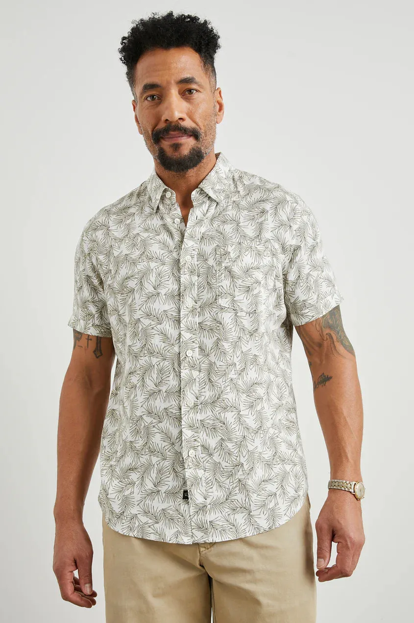 Rails - Carson Shirt - Palm Americano White