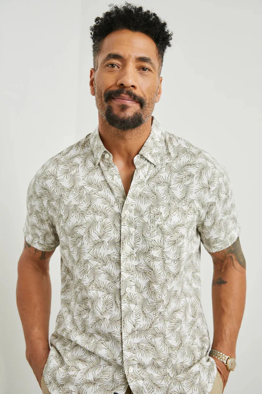 Rails - Carson Shirt - Palm Americano White