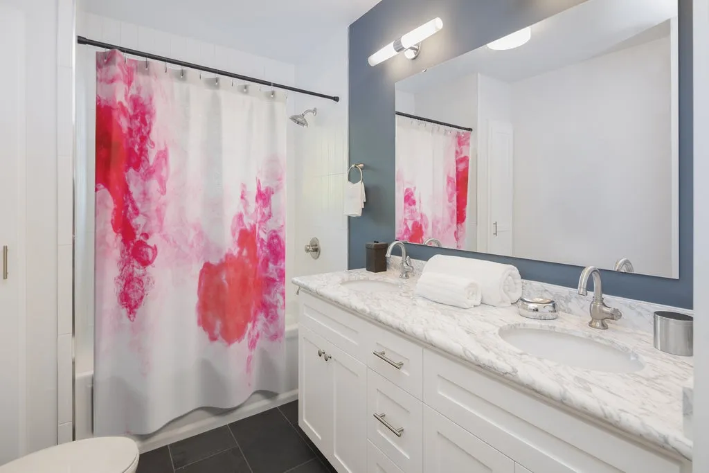 Red Haze Shower Curtain