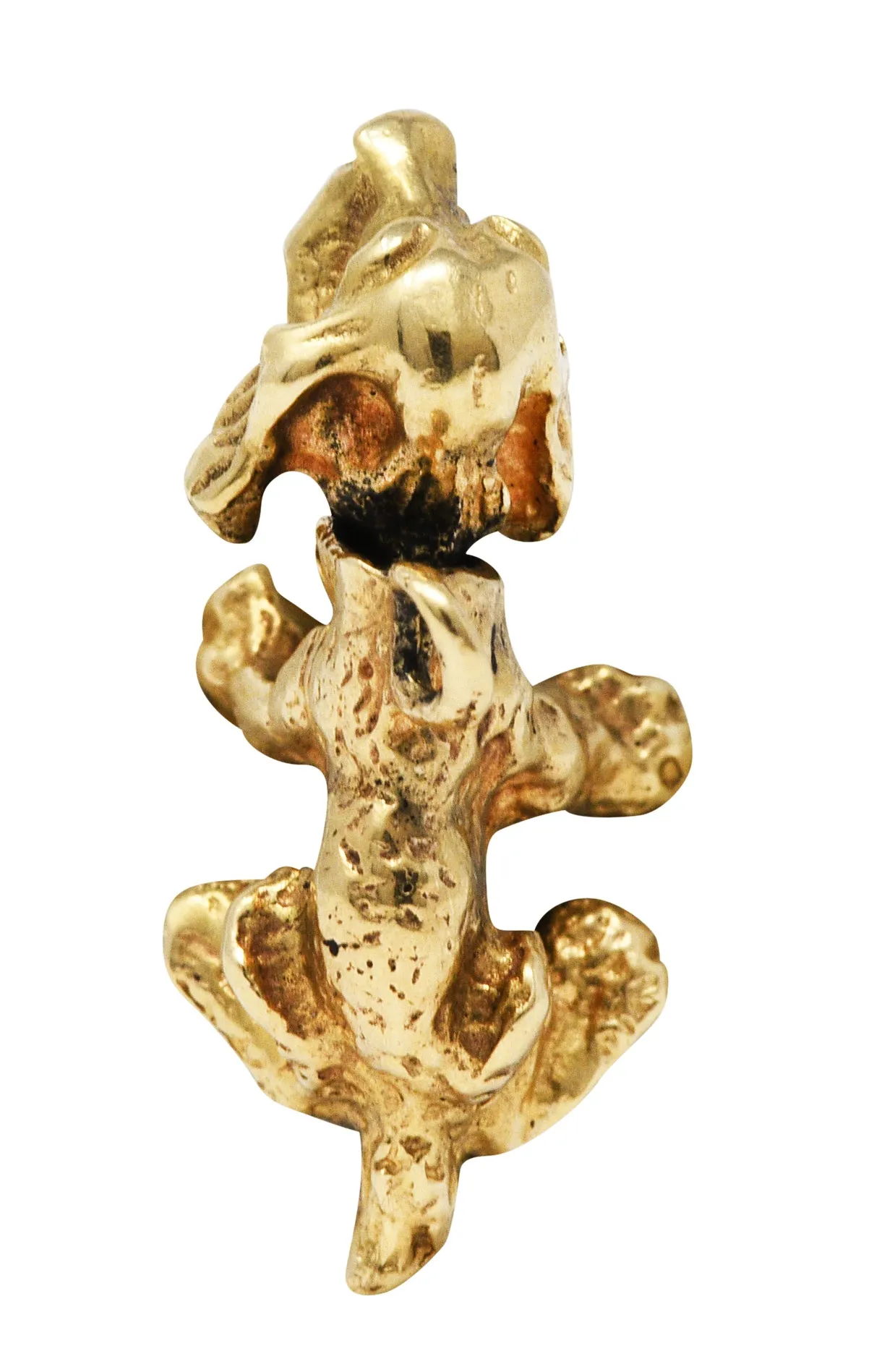 Retro 14 Karat Gold Cocker Spaniel Dog Bobble Head Charm