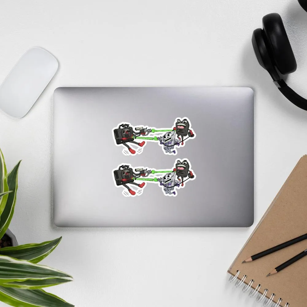 Retro Console Wars - Genesis 1 & 2 vs SNES Kiss Cut Stickers