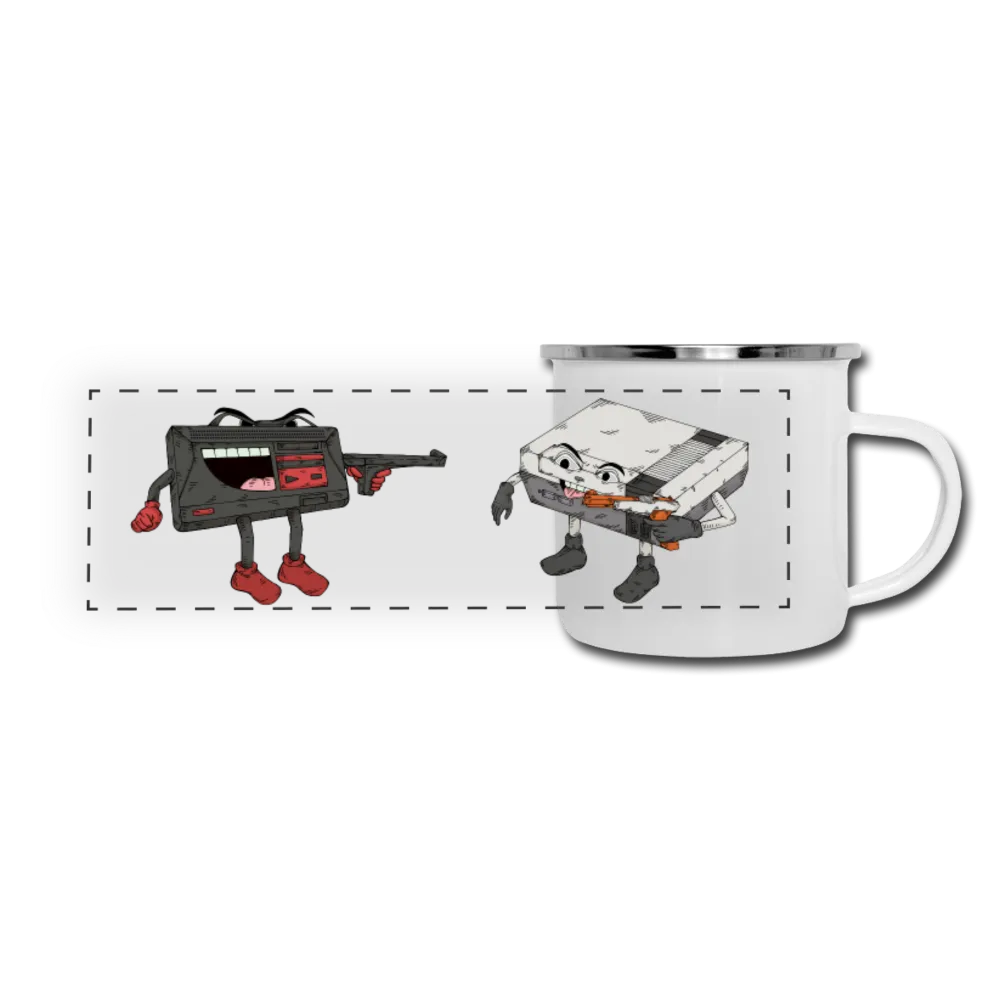 Retro Console Wars - Master System vs NES Mini Enamel Mug