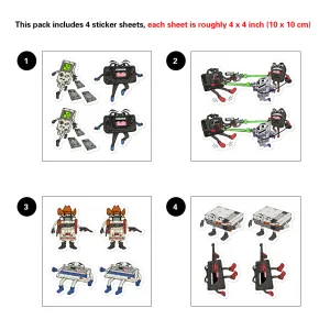 Retro Console Wars - Pack of 4 Kiss Cut Stickers