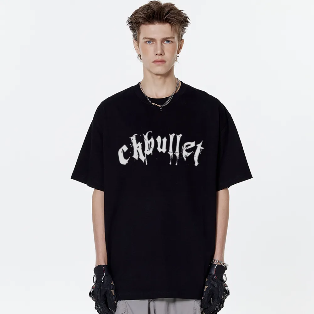 Retro Dark Cross Letters T-Shirt