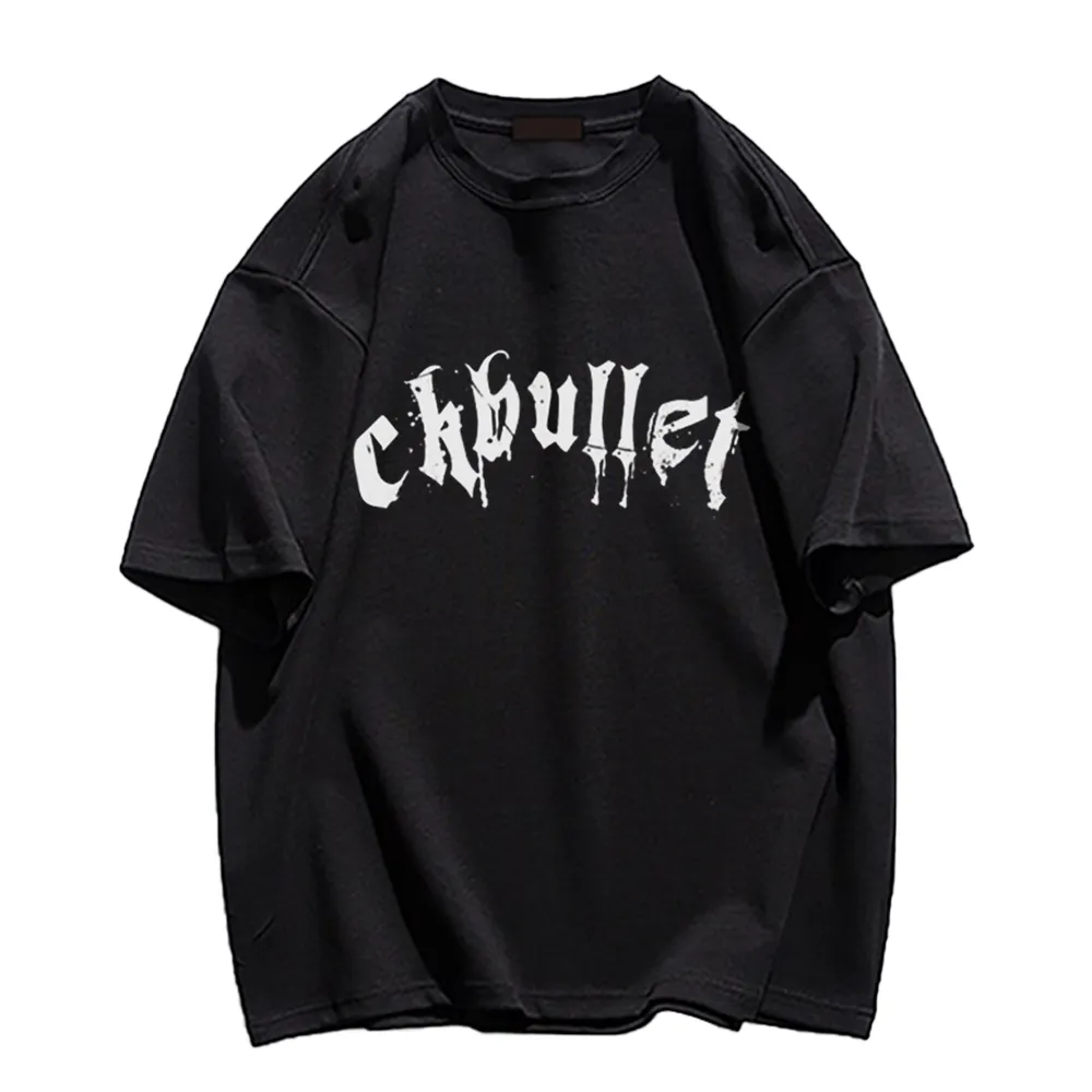 Retro Dark Cross Letters T-Shirt