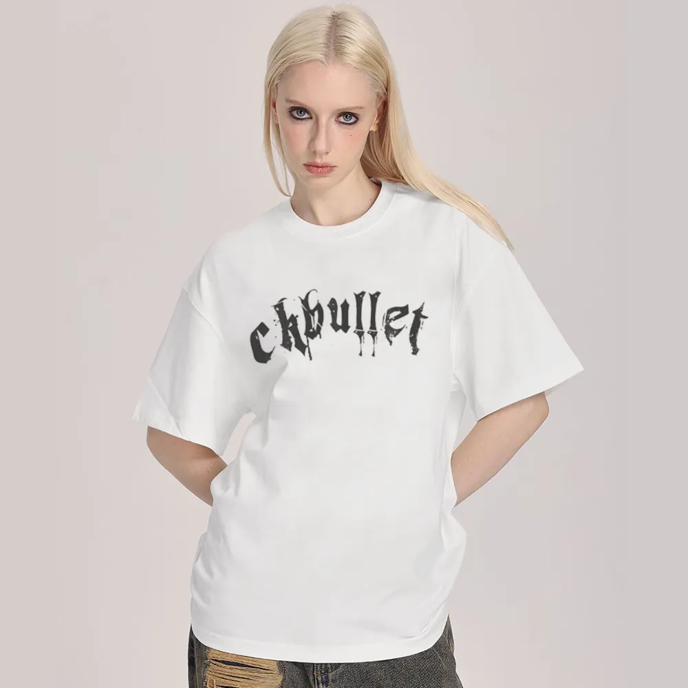 Retro Dark Cross Letters T-Shirt