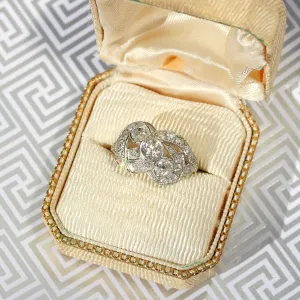 Retro Diamond Infiniti Engagement Ring, 14k
